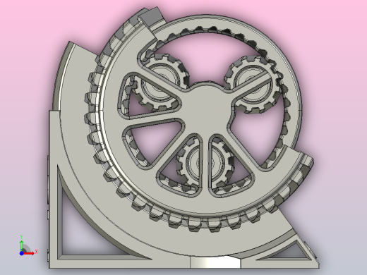 旋转齿轮的奖杯前视缩略图