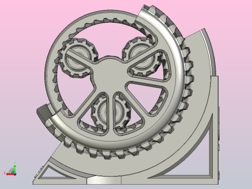 旋转齿轮的奖杯后视缩略图