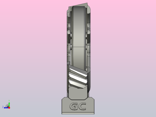 旋转齿轮的奖杯右视缩略图