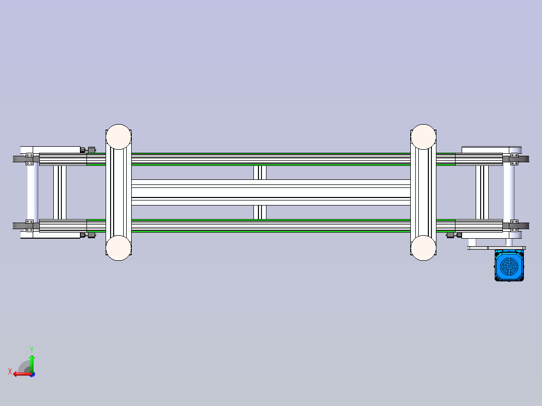 链条工装治具线后视图