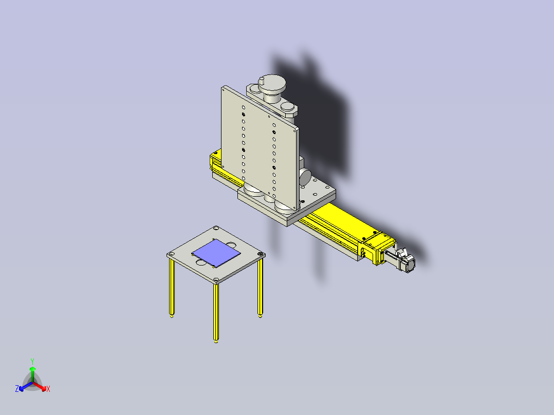 一款面板检查装置3D模型主视图