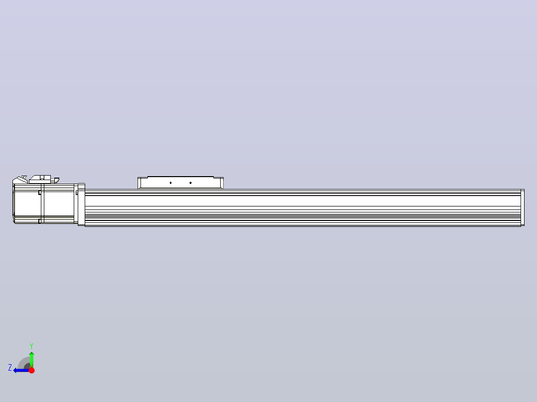 滚珠丝杠直线轴带导轨全封闭TPA-HCR-105D-1610C-L400-M-C-P40-N3右视图
