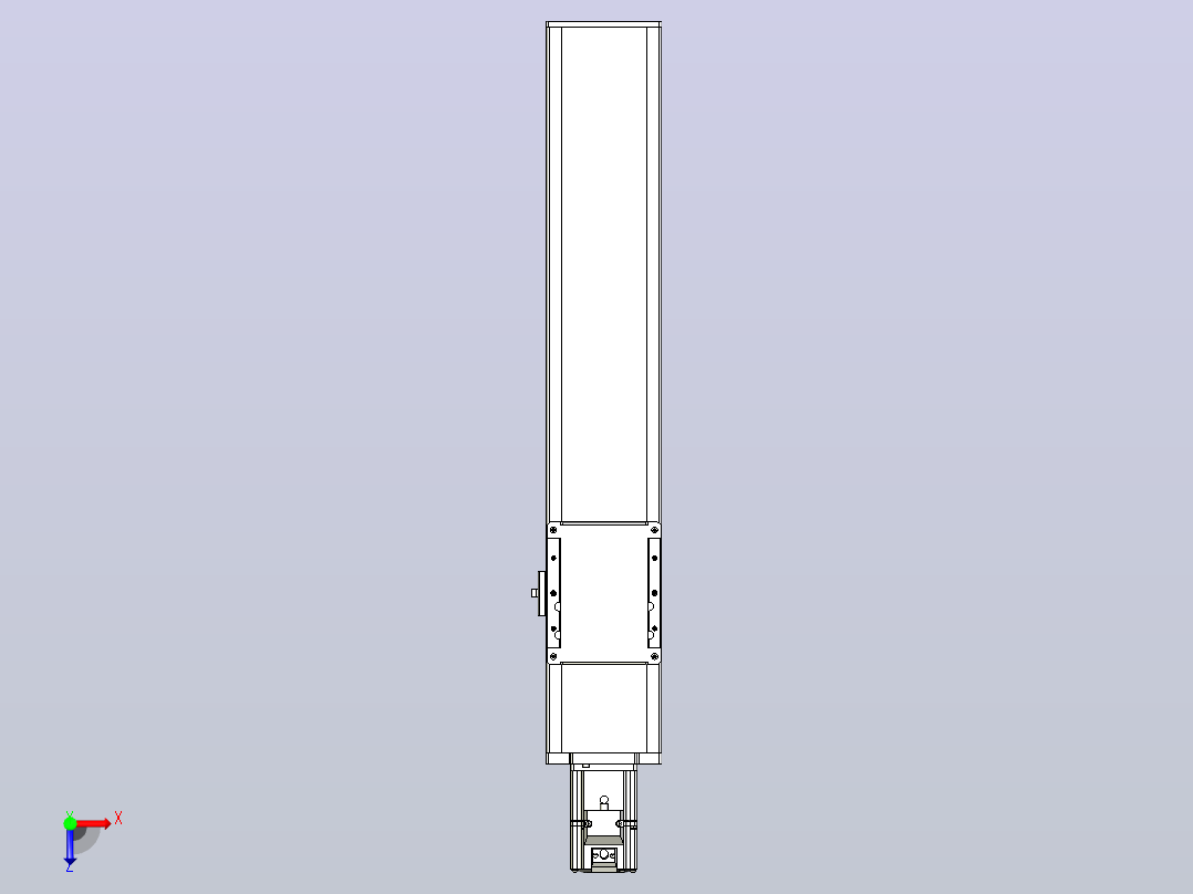 滚珠丝杠直线轴带导轨全封闭TPA-HCR-105D-1610C-L400-M-C-P40-N3俯视图