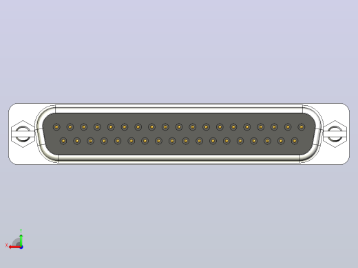 DB 37和DB 9垂直PCB公母连接器后视缩略图