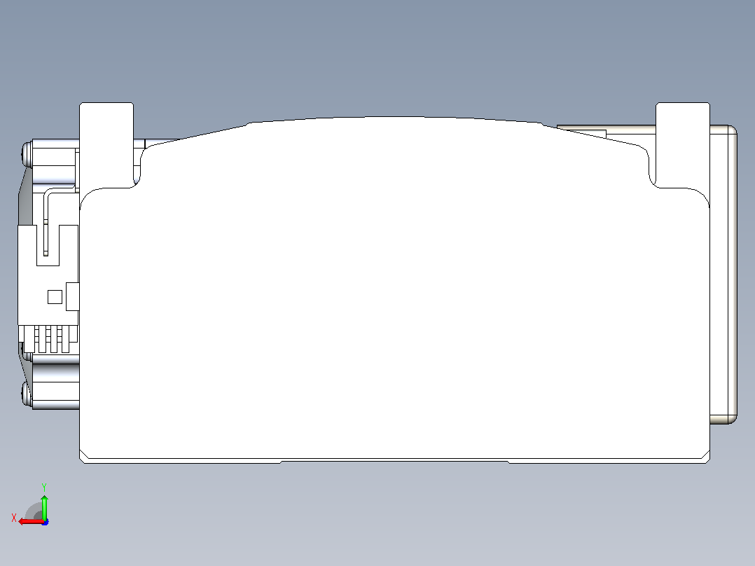 皮带直线轴半封闭可选导轨TPA-HNB-140D-120-L350-ML-C-P40-N3后视图