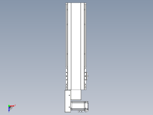 皮带直线轴半封闭可选导轨TPA-HNB-140D-120-L350-ML-C-P40-N3俯视缩略图