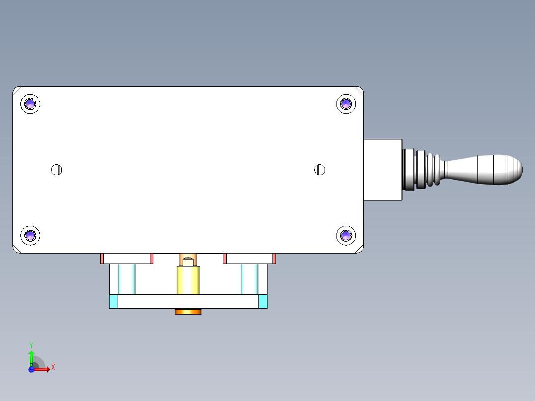 极柱焊接夹具前视图