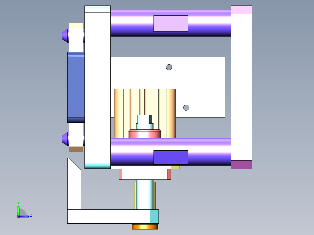 极柱焊接夹具左视图