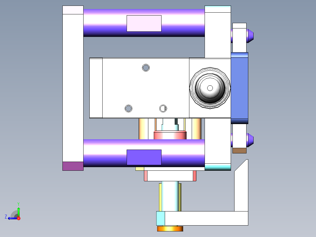 极柱焊接夹具右视图