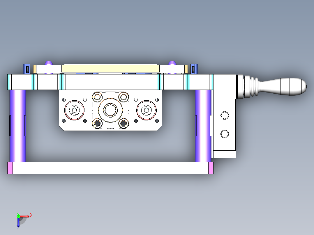 极柱焊接夹具俯视图