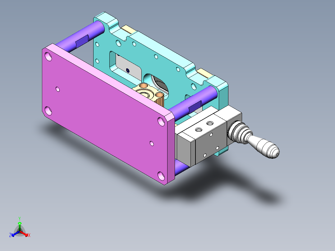 极柱焊接夹具正等轴测图