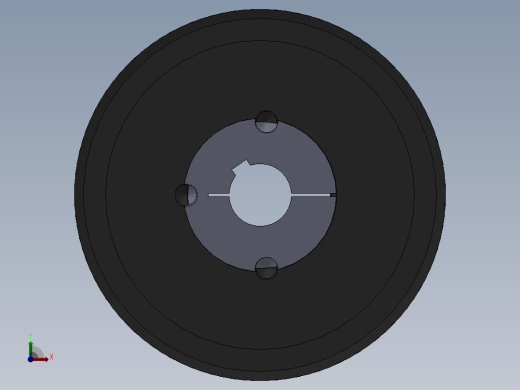 同步轮（锥套紧固）3D模型前视缩略图
