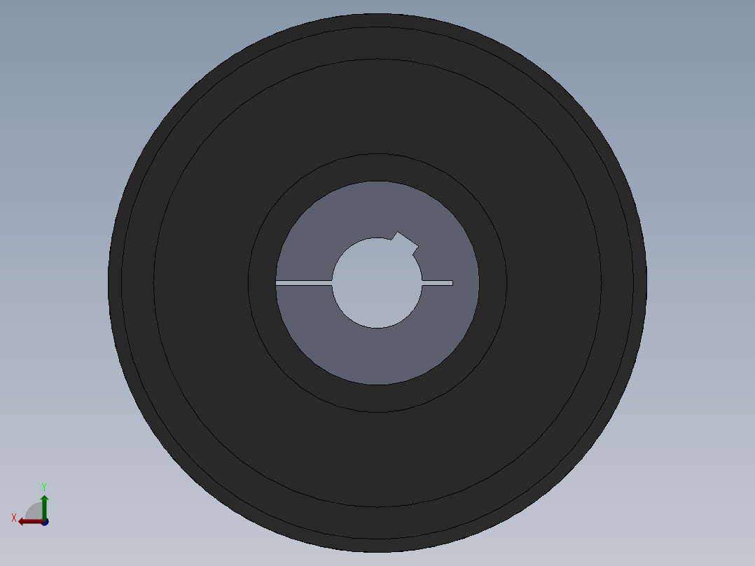 同步轮（锥套紧固）3D模型后视图