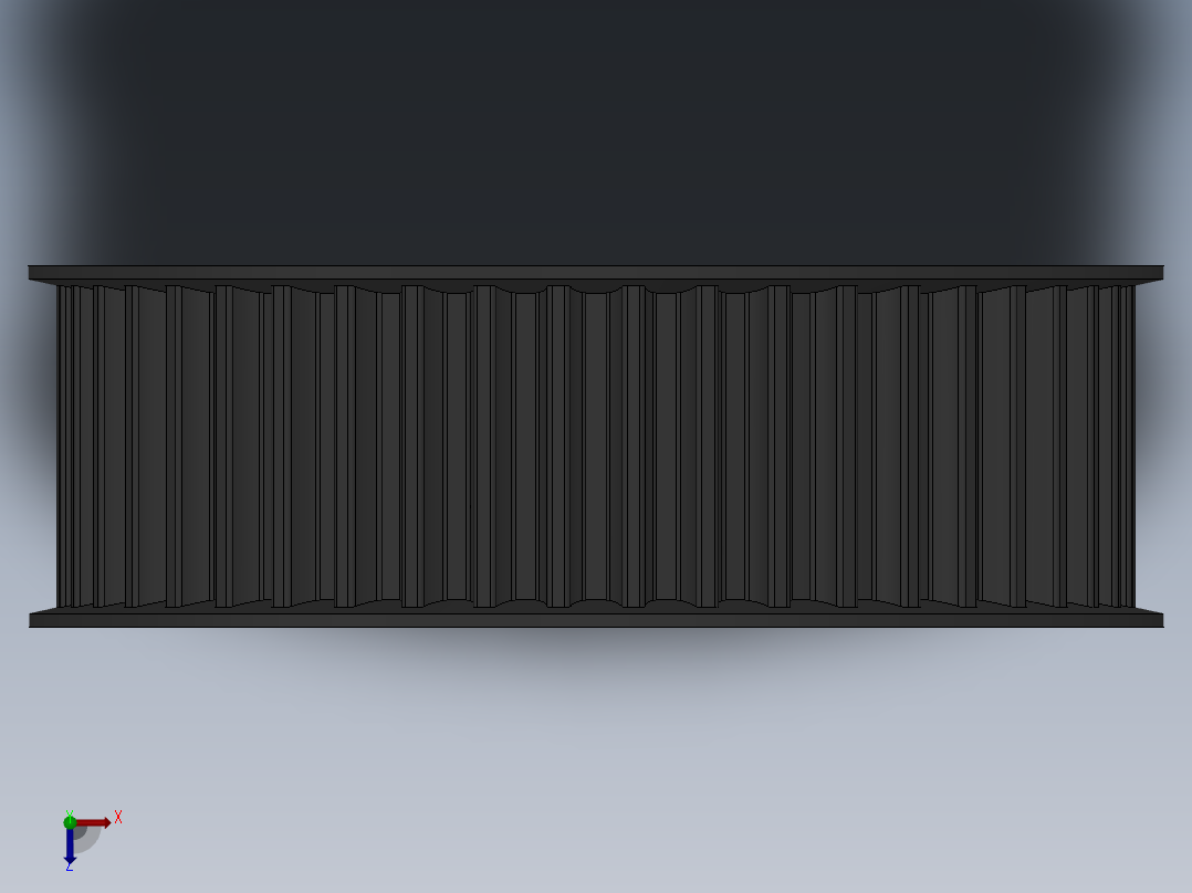 同步轮（锥套紧固）3D模型俯视图