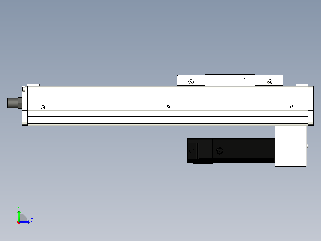 Toyo东佑达直线模组-ECH12-200-BM-100W+煞車左视图