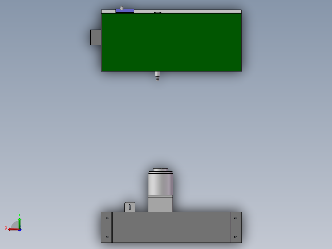 流水线ICT前接驳台3D图纸后视图