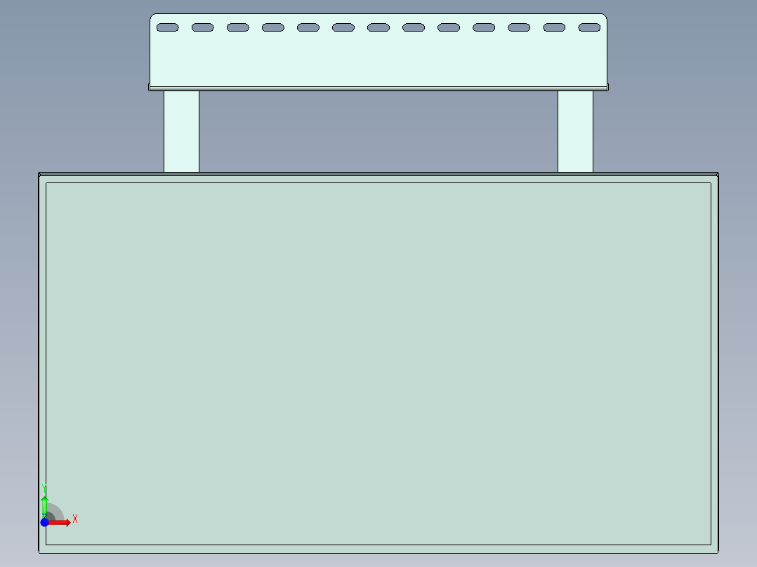 可调整拆卸式LCD屏支架前视图