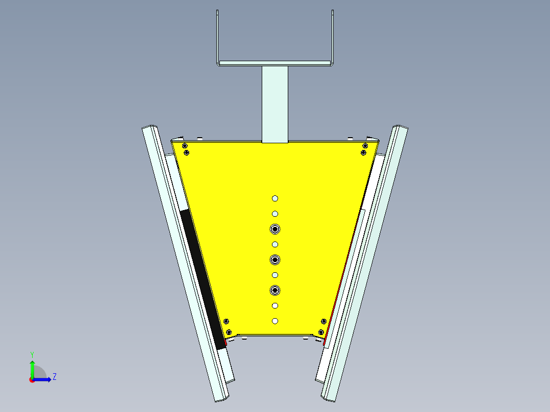 可调整拆卸式LCD屏支架左视图
