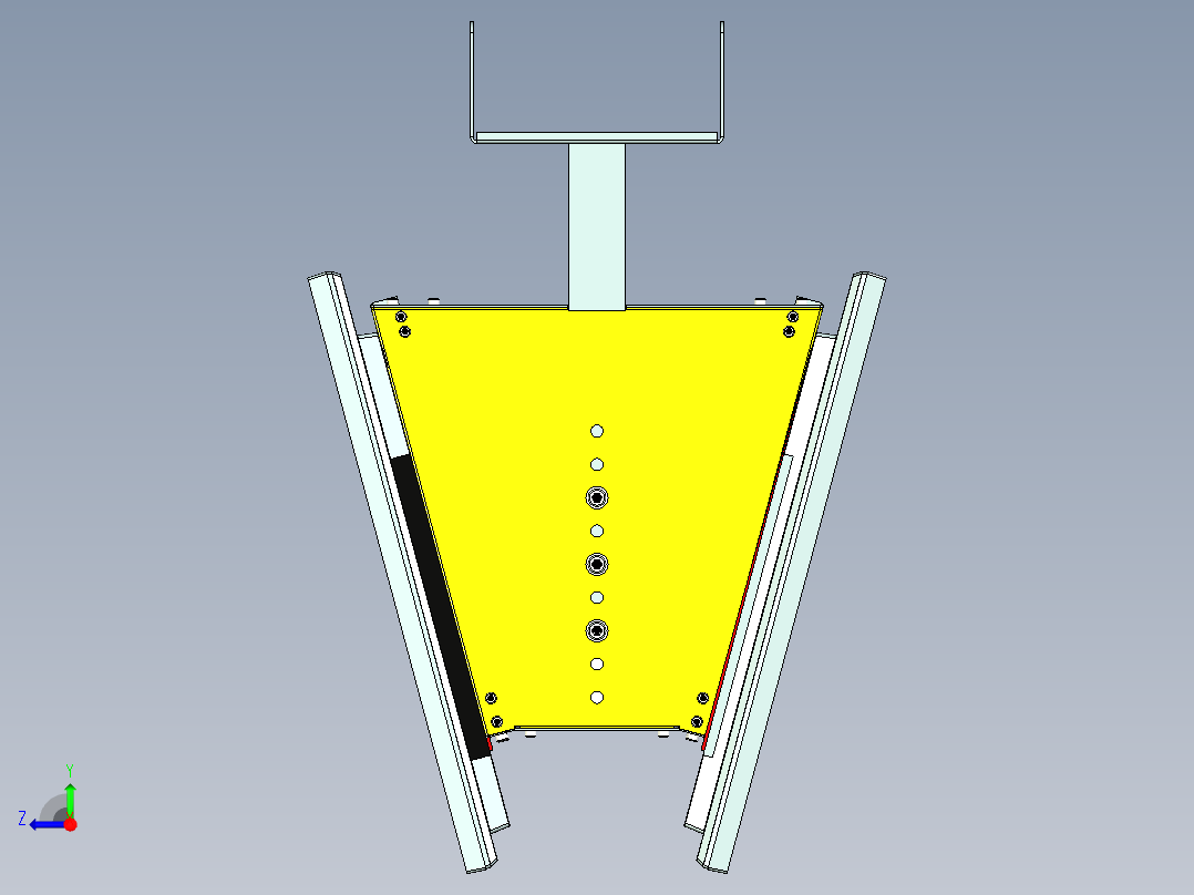可调整拆卸式LCD屏支架右视图