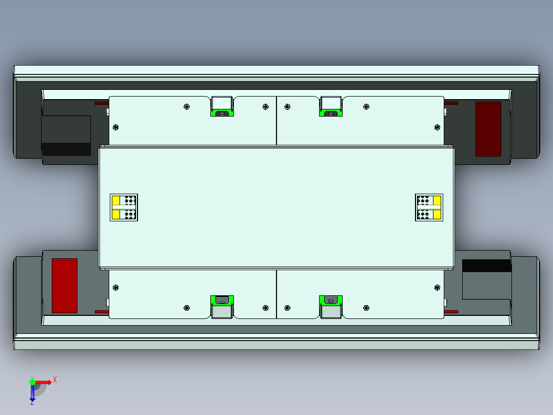 可调整拆卸式LCD屏支架俯视图