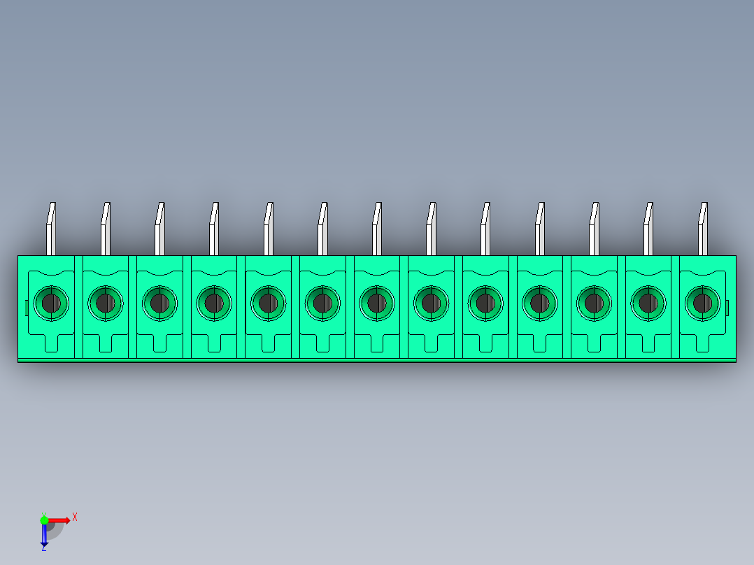 DEGSON 15EDG 系列 3.5mm 插拔式接线端子 FullPack-15EDGA-3.5-13P-14-00AH俯视图