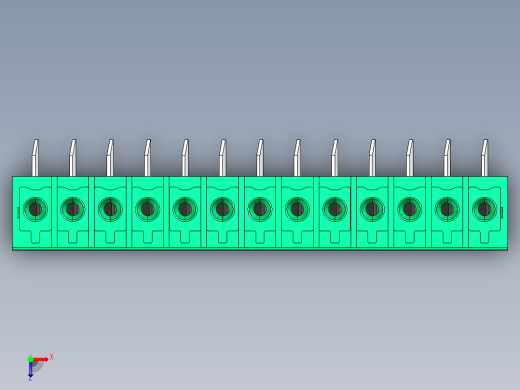 DEGSON 15EDG 系列 3.5mm 插拔式接线端子 FullPack-15EDGA-3.5-13P-14-00AH俯视缩略图