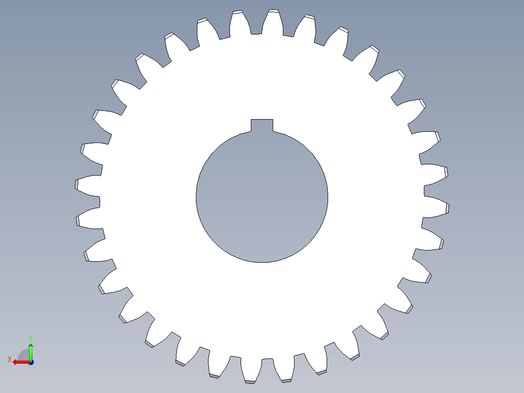 正齿轮压力角20 -16dp-20pa-32t spur gear后视图