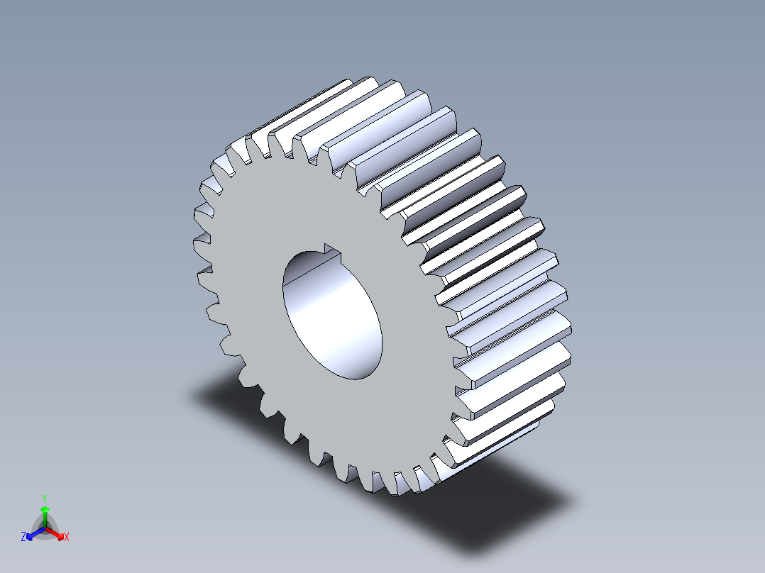 正齿轮压力角20 -16dp-20pa-32t spur gear正等轴测图