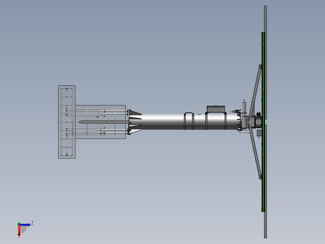 光伏双轴跟踪器左视图