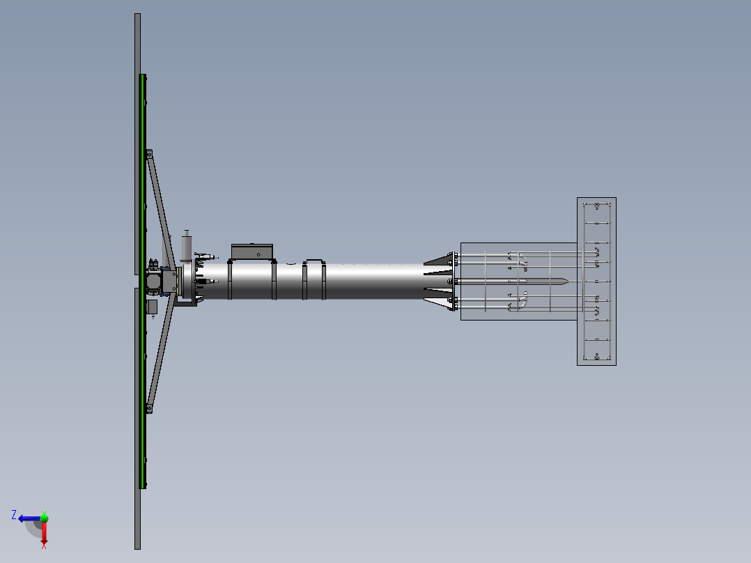 光伏双轴跟踪器右视图