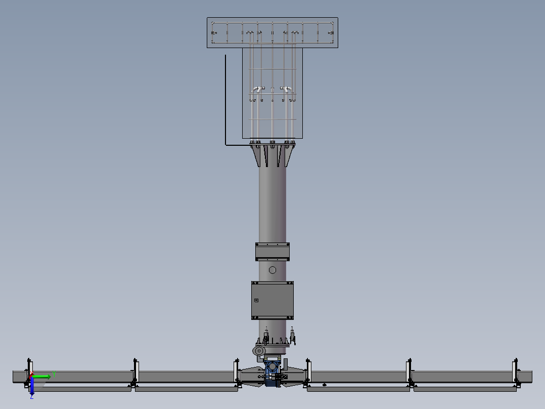 光伏双轴跟踪器俯视图