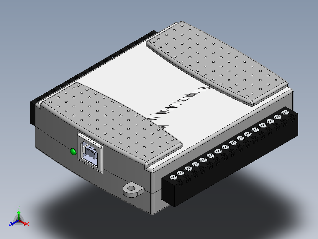 NI USB-6009 数据采集器模型正等轴测图