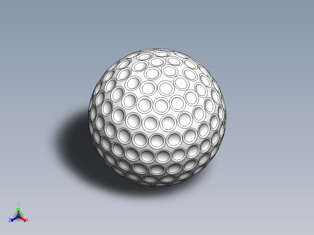 高尔夫球12正等轴测图