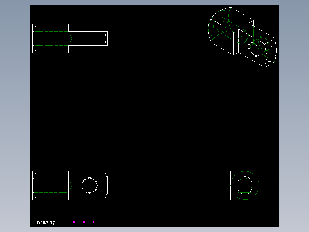 U接頭10.,12.,14.,16-2D多系列多零件图纸模型