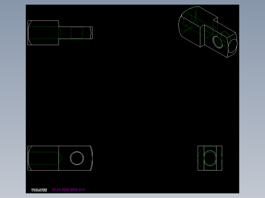 U接頭10.,12.,14.,16-2D多系列多零件图纸模型