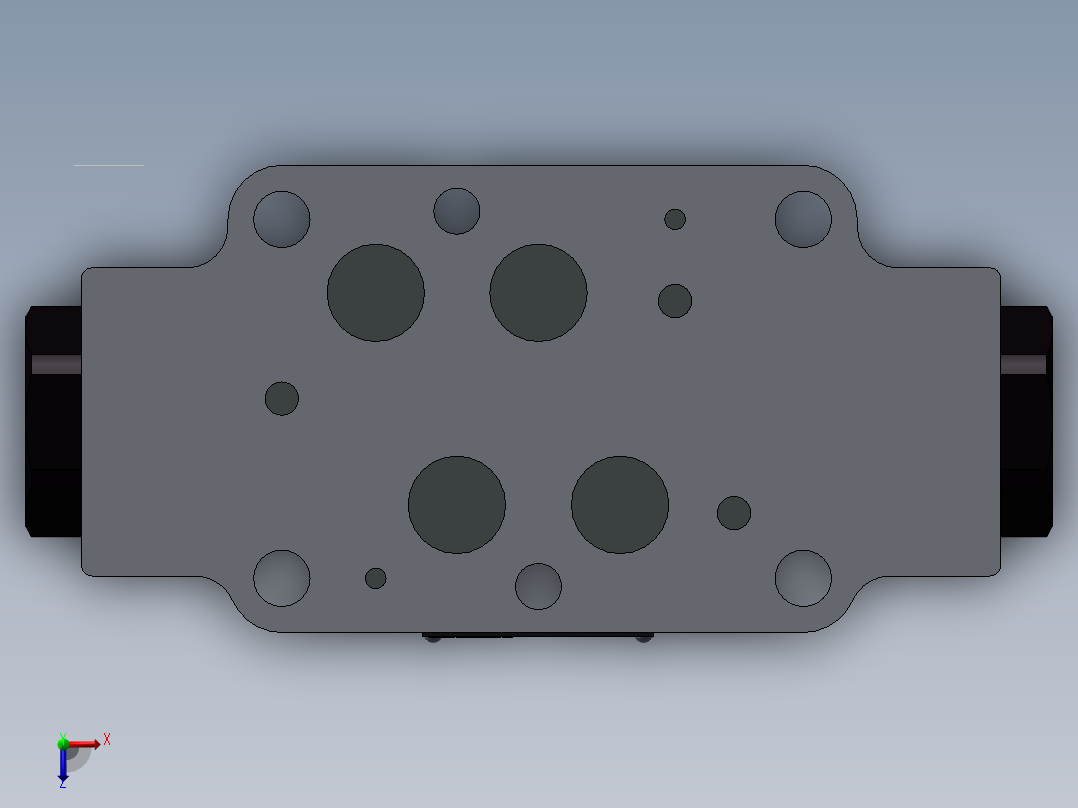 力士乐液压阀-Z2S_16-1-5X叠加式液控单向阀俯视图