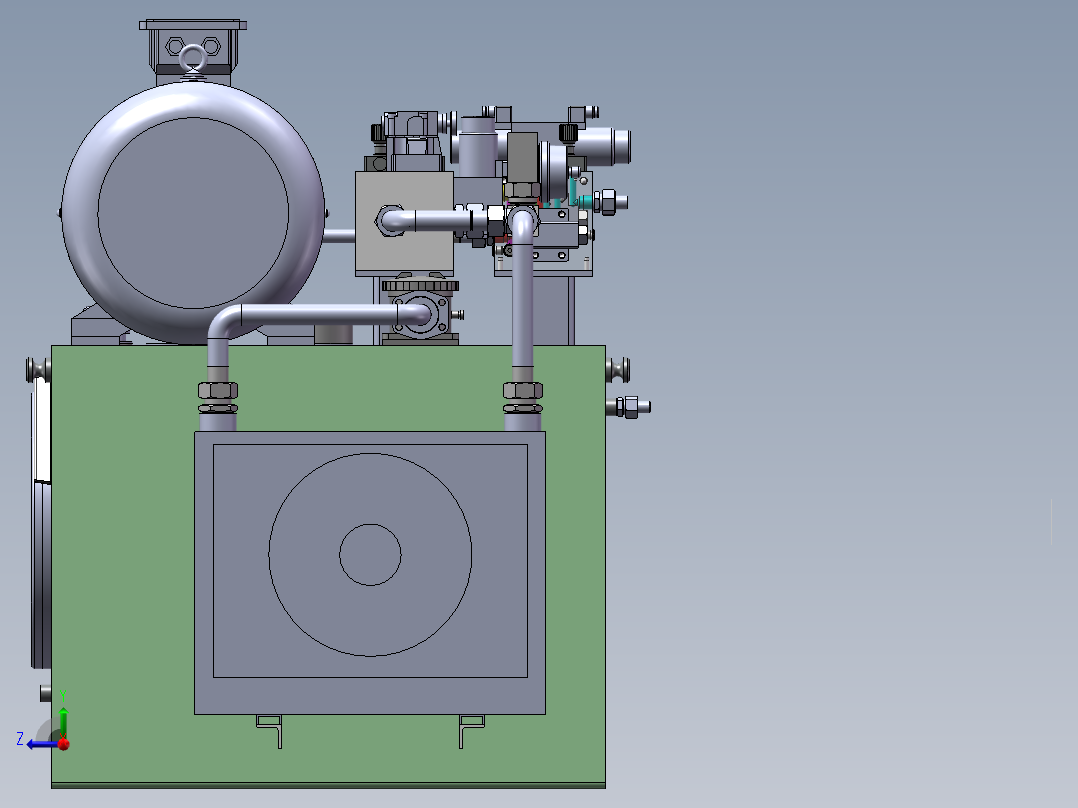 试验台液压站右视图
