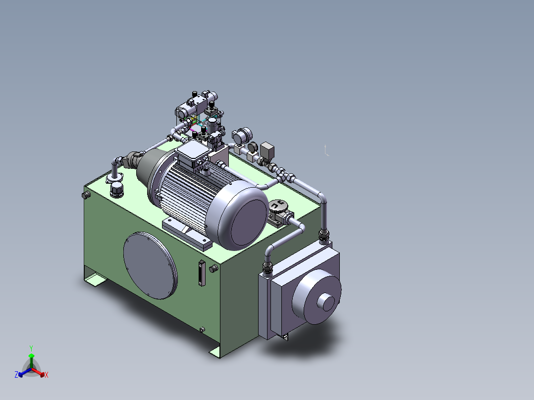 试验台液压站正等轴测图