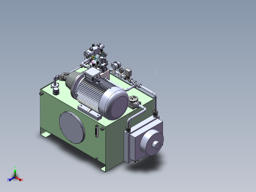 试验台液压站正等轴测缩略图
