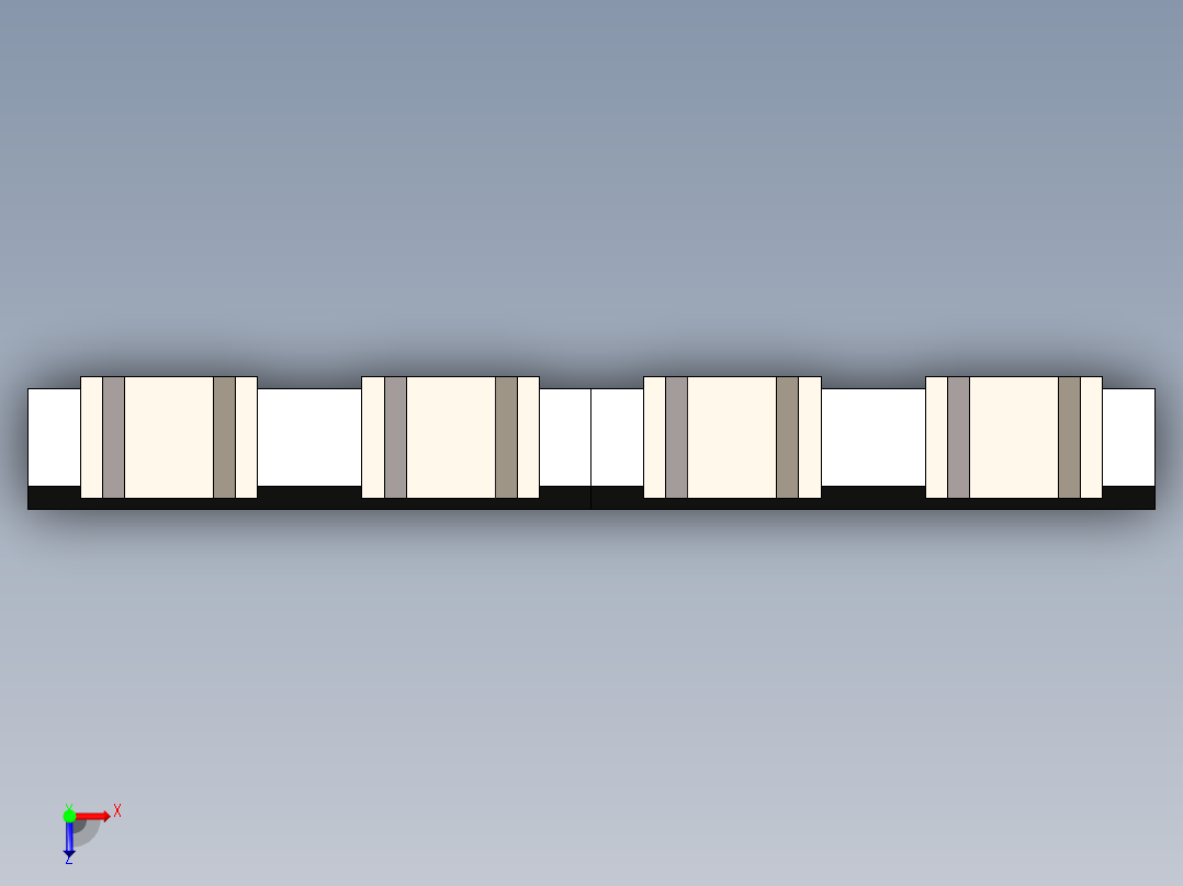 电阻阵列SMD 0805 2x和4x俯视图
