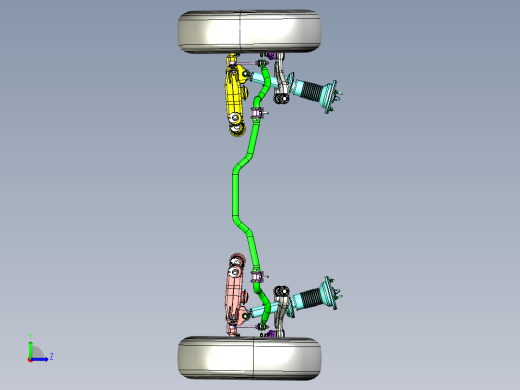汽车双横臂独立悬架左视缩略图