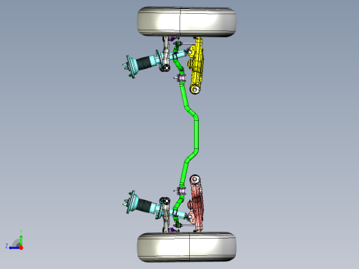 汽车双横臂独立悬架右视缩略图