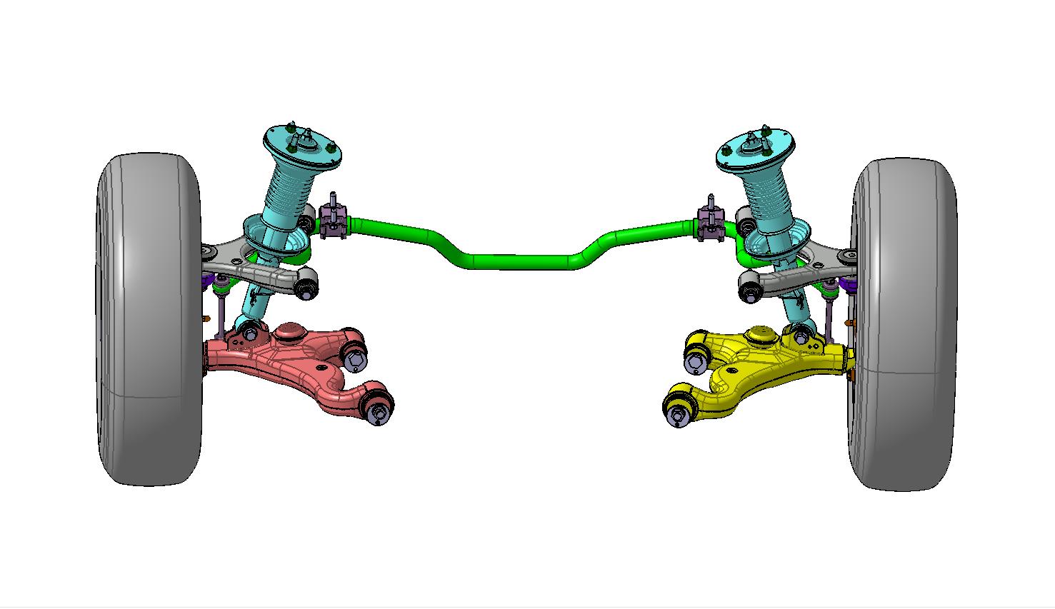 汽车双横臂独立悬架
