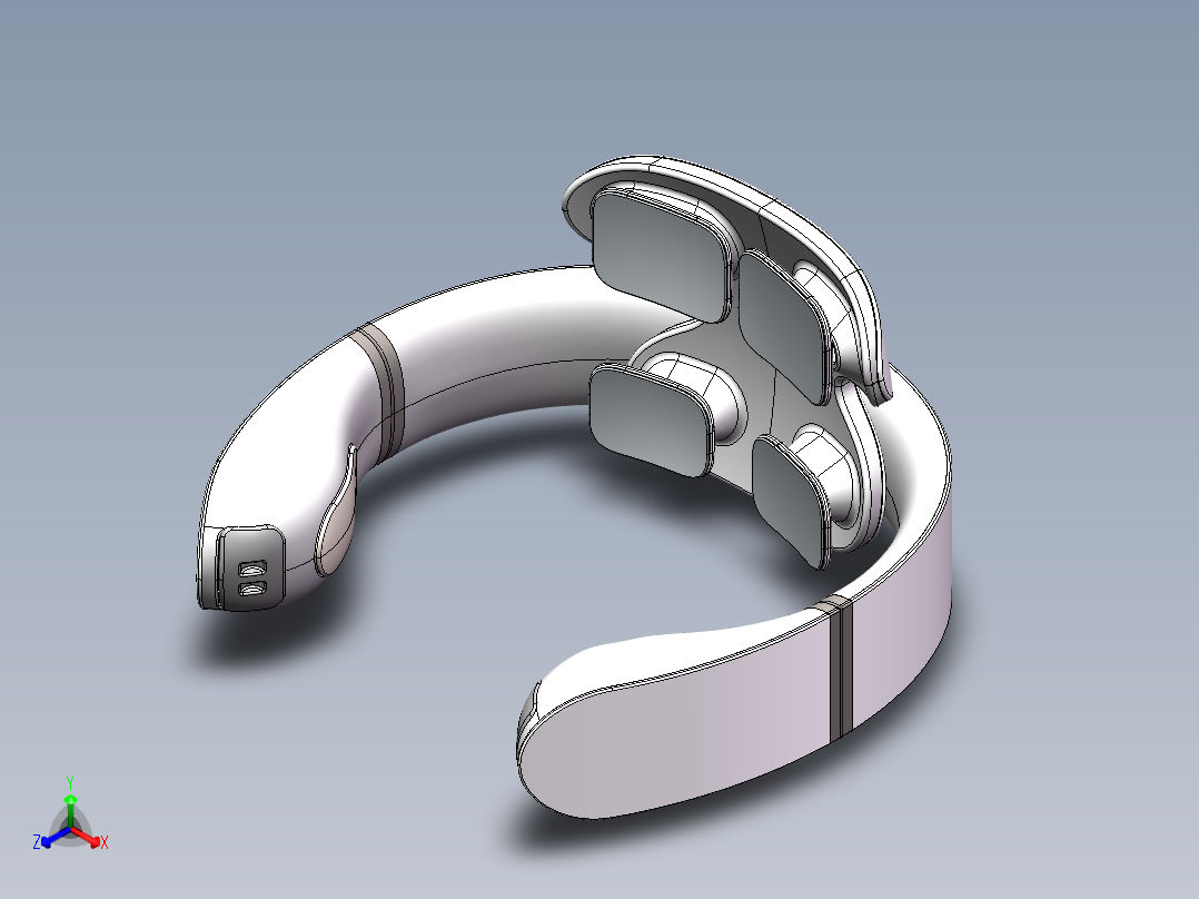 手自一体颈椎按摩器200正等轴测图