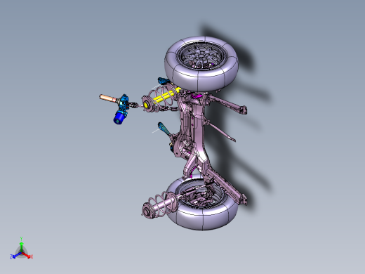 03-轿车前底盘悬挂系统3D图纸 CATIA设计 附STP