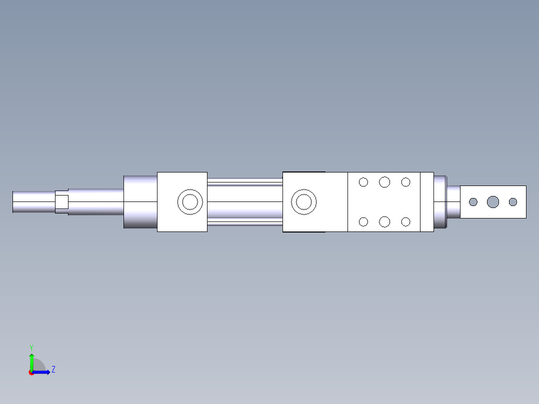 德克斯TUNKERS气缸数模SZK63 T12 A12 Z左视图