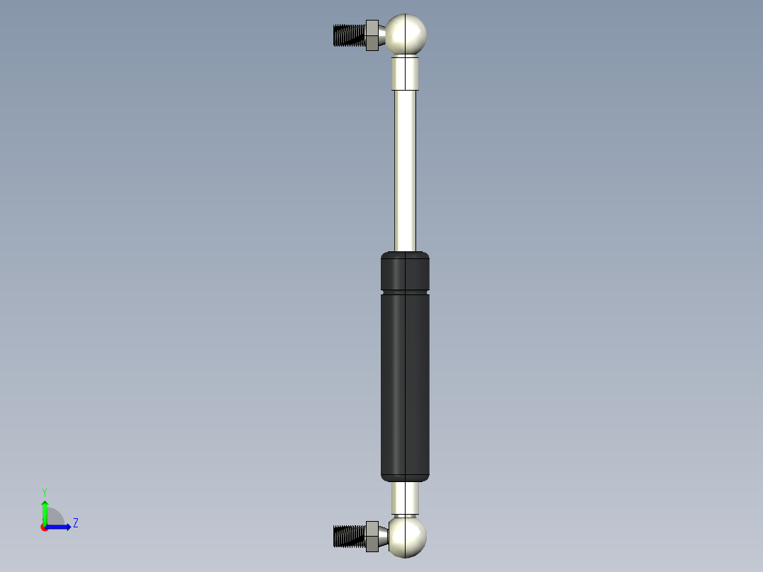 Q气压弹簧B310000025(5KG L185 和尚頭)左视图