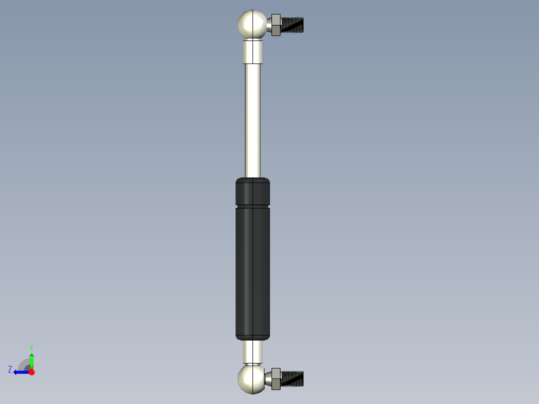 Q气压弹簧B310000025(5KG L185 和尚頭)右视图