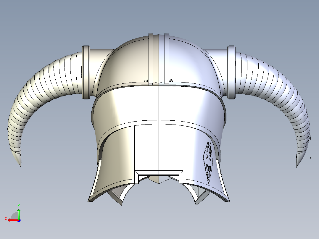 执政官头盔 3D模型后视图