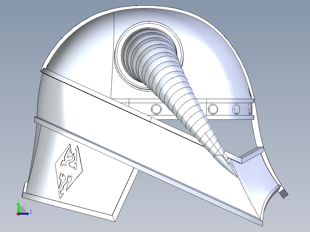 执政官头盔 3D模型左视图